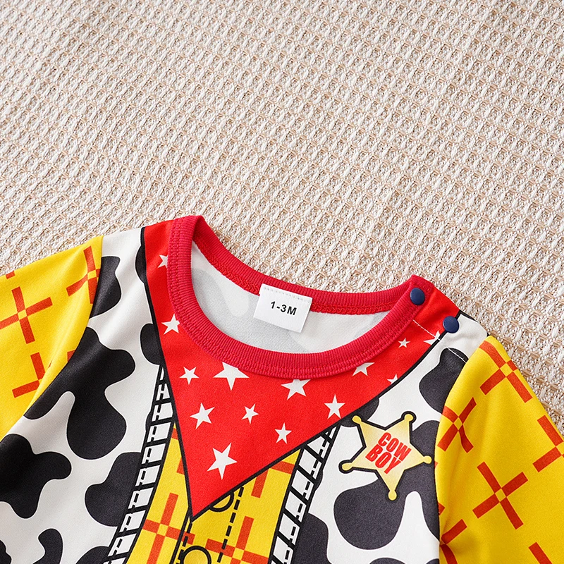 ملابس أطفال حديثي الولادة من 0 إلى 24 شهرًا قطعة واحدة سراويل أنيمي بأكمام طويلة مأدبة ربيع الخريف ملابس لحديثي الولادة