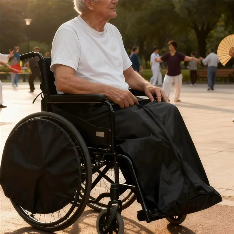 A26F-Waterproof Fleece Blanket Lap Covers For Elderly For Men Wheelchair Lower Body Recliner Cover