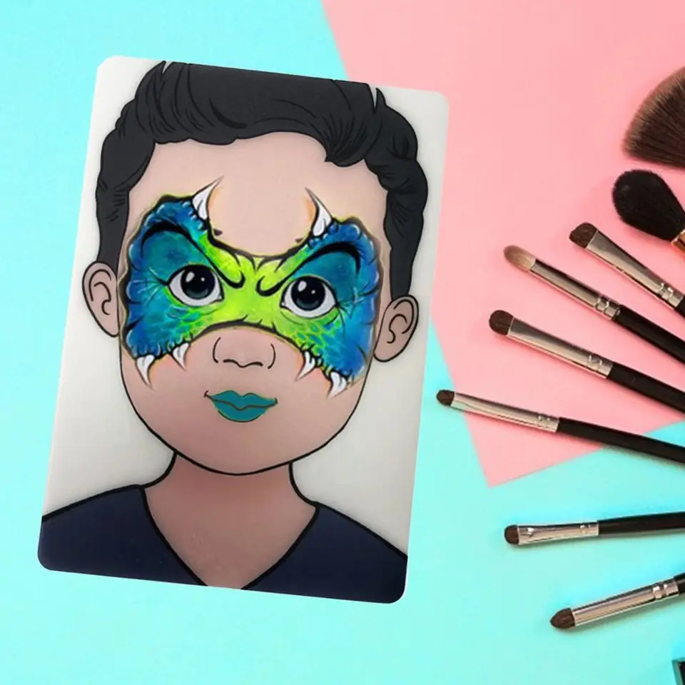 UPKOCH 2 Tableros De Práctica De Pintura Facial – Silicona Realista | 29.5x21 Cm | Lavable Y Reutilizable | Para Niños Y Principiantes