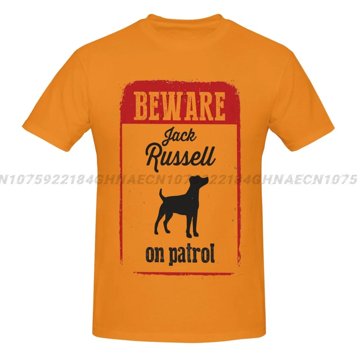 Magnet & Steel Beware Jack Russell On Patrol Tin Sign Oversize T-shirts Man Vintage Funny For Men y2k Man short sleeve T-shirt