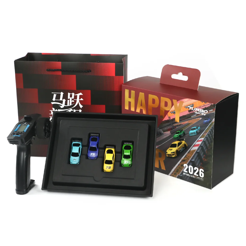 

Turbo Racing 1:76 RC Cars Ultra-Mini C71 C72 C73 C74 Four-car Set RWD Proportional Steering RTR New Year Limited Gift Box
