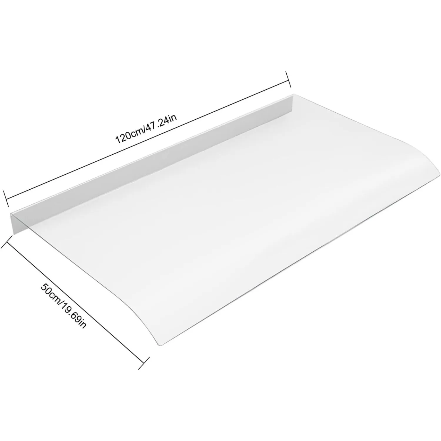 

Door Awning Window Awnings & Canopies for Front Door/Porch Patio Roof,PC Door Canopy Awning Rain Shelter, Thicken Maintenance-Free Awning,UV Rain Snow Dirt Protection, 47.2*19.17in, Clear