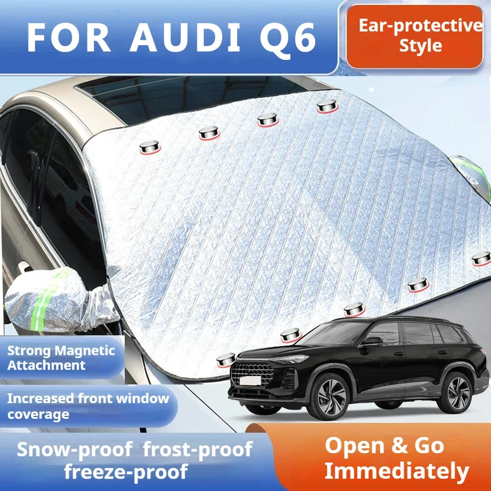 

Thickened Car Now Sunshade Windshield Cover With 5/9 Magnets UV Protection Anti Snow Sunlight For Front Windsh for AUDI Q6