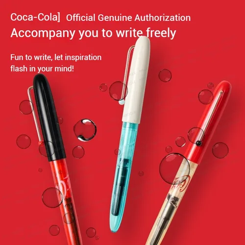 Imagen 2 del producto Pluma estilográfica Retro KACO Coca-Cola, pluma de tinta con tapa de punta fina EF creativa para caligrafía, escritura, suministros de oficina y escuela