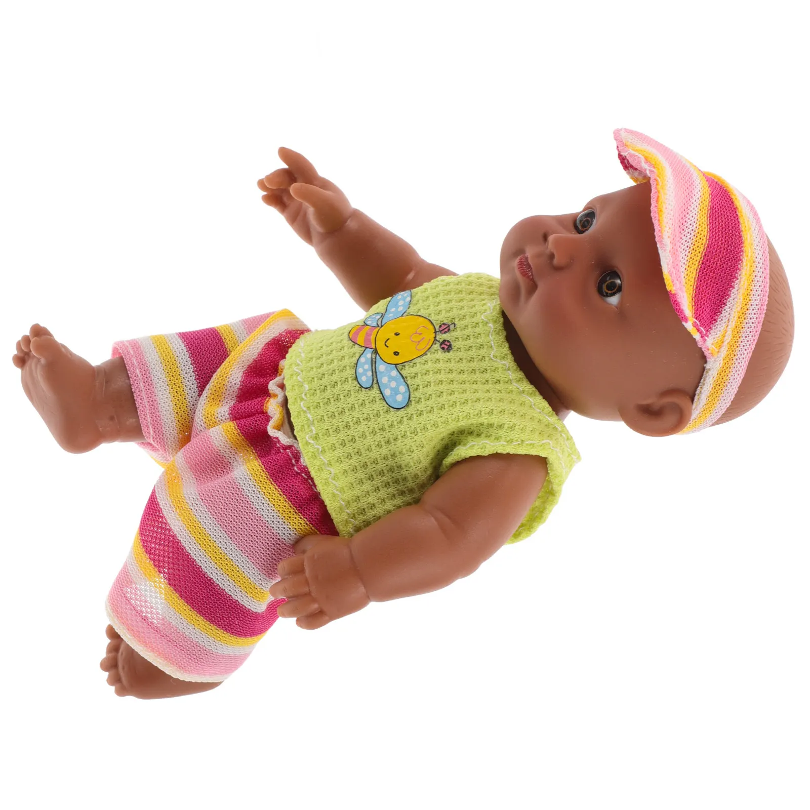 

Realistic Newborn 18cm Reborn Soft Vinyl Lifelike Black Reborn Mini