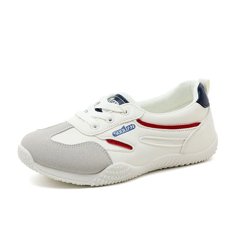 

2026 New spring Cozy Sneakers Women Lace up Casual Sports Shoes Woman Anti Skid Trainers Runn Jogging Shoes Faux Leather Sneaker