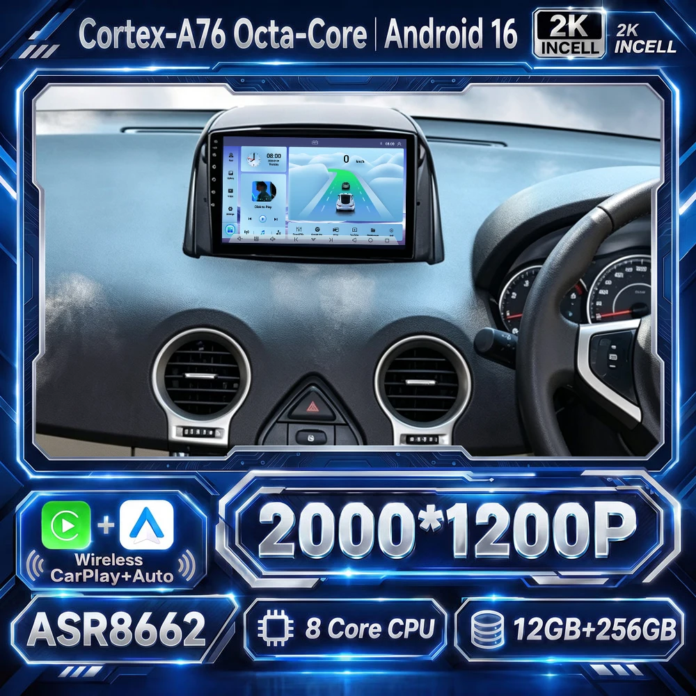 Cortex-A76 Octa-Core Android 16 Car For Renault Koleos 2008 - 2016 Video Player GPS Auto Radio Carplay Head Unit Touch Screen BT