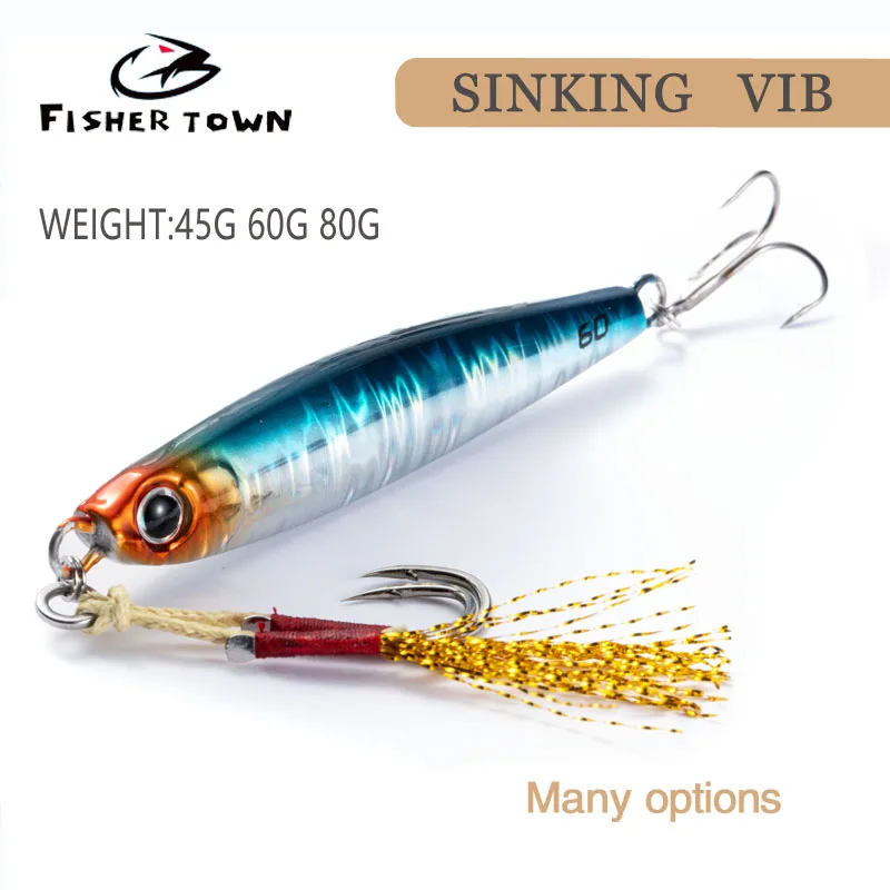 FT Sea fishing Slow Jig Metal Jigging Spoon 3D  Laser Artificial Bait Boat Fishing Jig Lures Super Hard Fish Fishing Lures