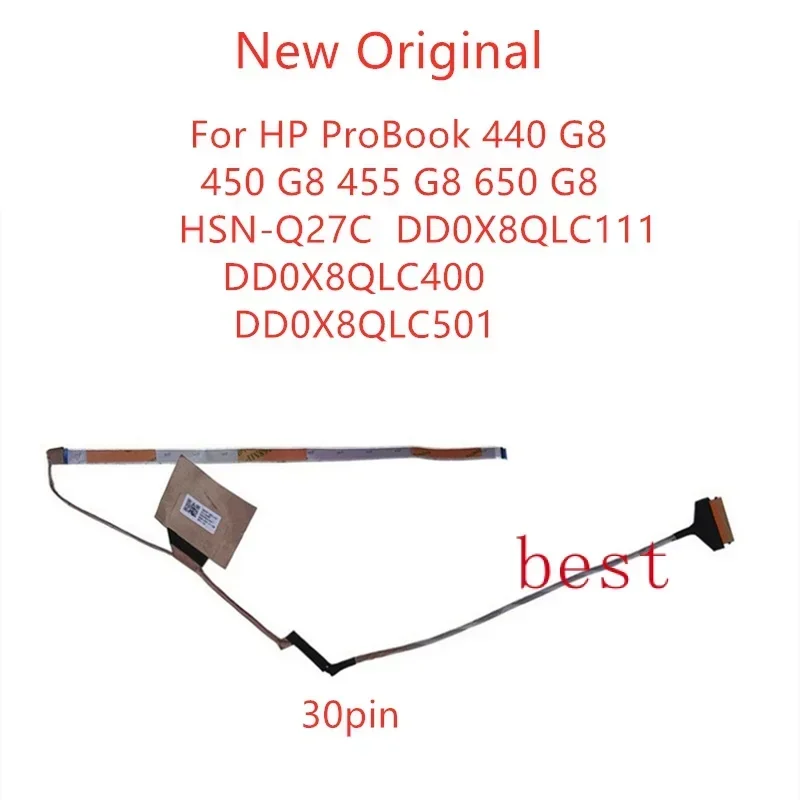 

FORNew Original Laptop lcd LVDS EDP cable For HP ProBook 440 G8 450 G8 455 G8 650 G8 HSN-Q27C screen cable DD0X8QLC111 DD0X8QLC4