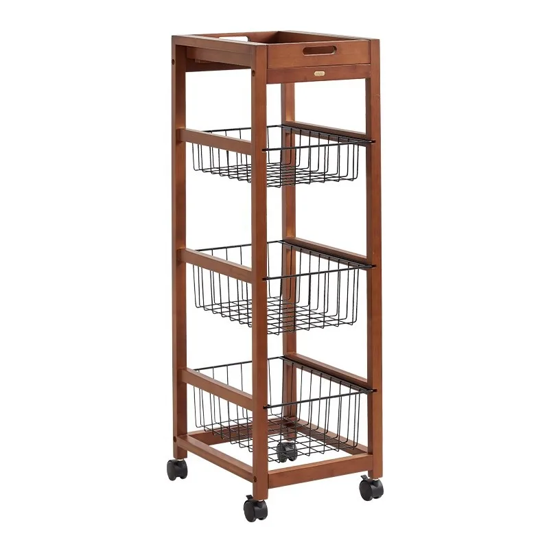 Kitchen multi-functional rack, floor-to-ceiling household seasoning cabinet, multi-layer snack storage rack