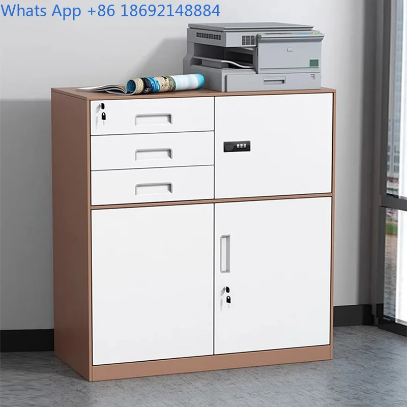 Office File Cabinet Metal Storage Cabinet with Lock Drawer Home Low Cabinet for Office Supplies and Organization