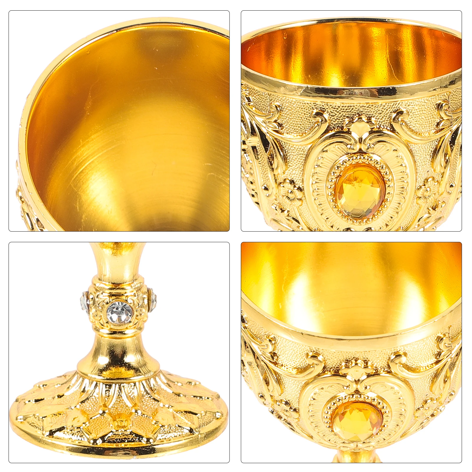 

Retro 30ml Cup Vintage Gold Glasses for Embossed Cups Home Creative Small Cups Reusable Cocktail Barware