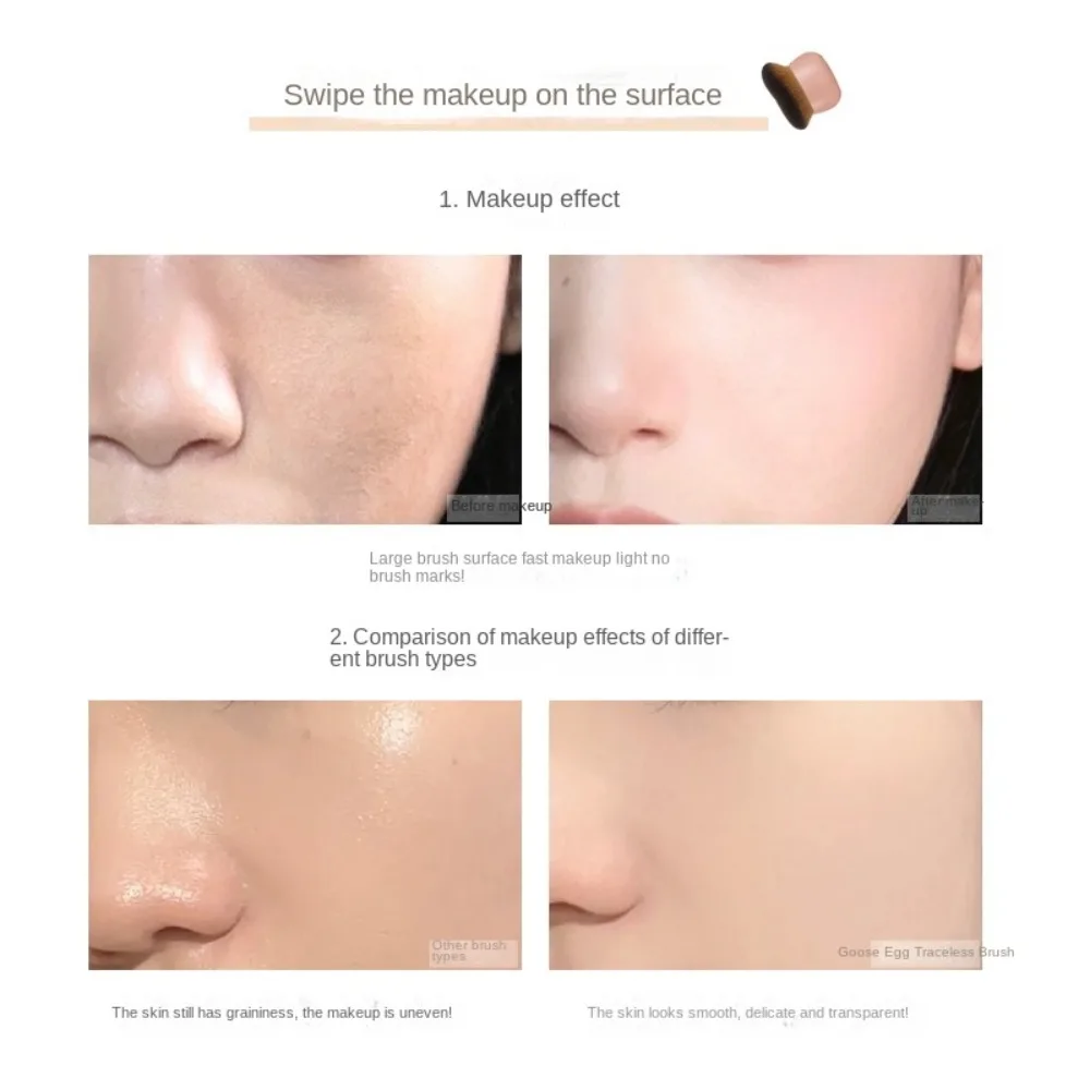 Pennello per trucco corpo morbido Applicatore multifunzionale extra large per la schiena autoabbronzante Pennello Kabuki professionale a testa larga da 65 mm