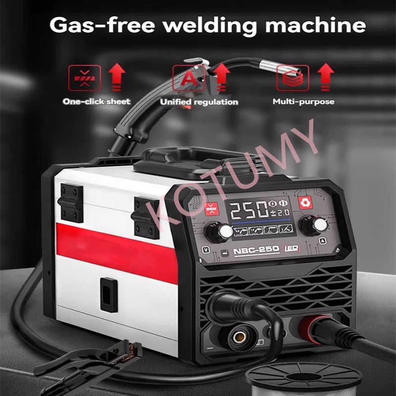 1KG 250 MIG Welding Machine 220V 3 in 1 Semi-Automatic Inverter MIG Welders Gas Gasless Soldering