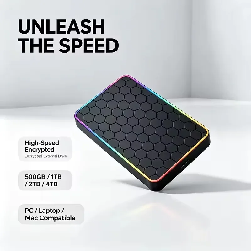 High Speed Upgrade External Portable HDD, 500GB/1TB/2TB, USB 3.0, Black, Mechanical Hard Disk, Desktop, Laptop.