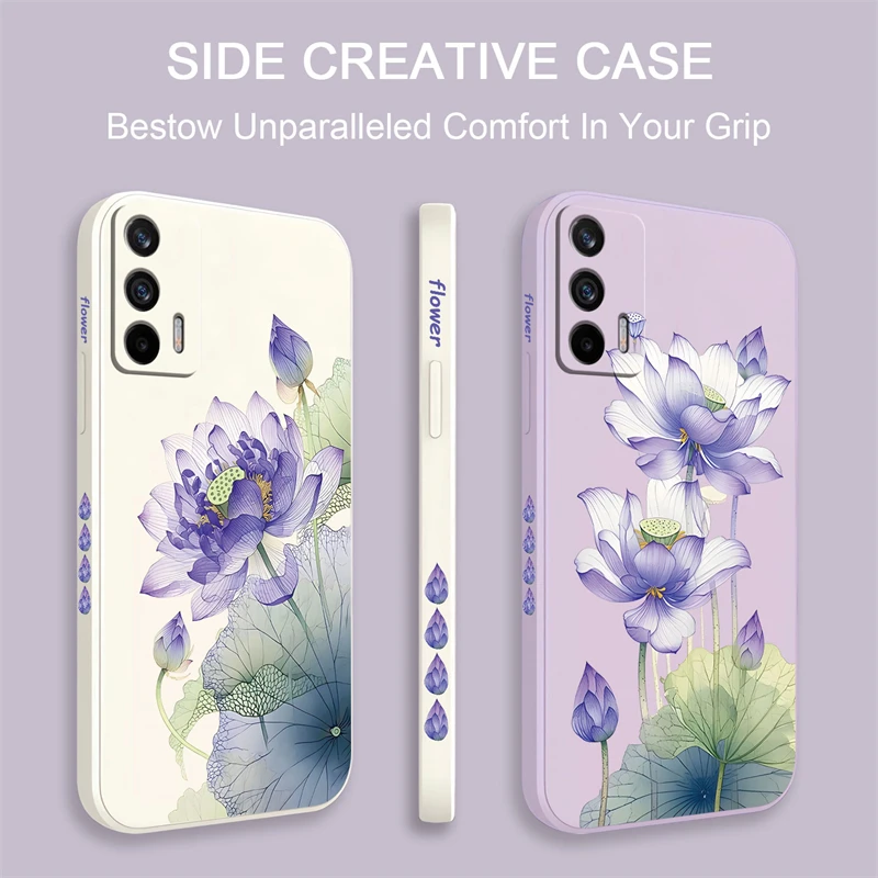 Leaves Plant Flowers Phone Case For OPPO Realme GT Master GT NEO2 XT GT2 Q5 Q3 Pro X2 K5 K9 Shockproof Silicone Soft Cover Coque