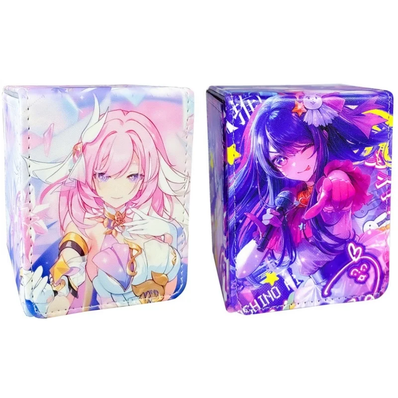 Card Case Elysia Hoshino Ai Ptcg Lovely Girl Diy High Quality Leather Action Toy Figures Anime Game Collection Storage Box