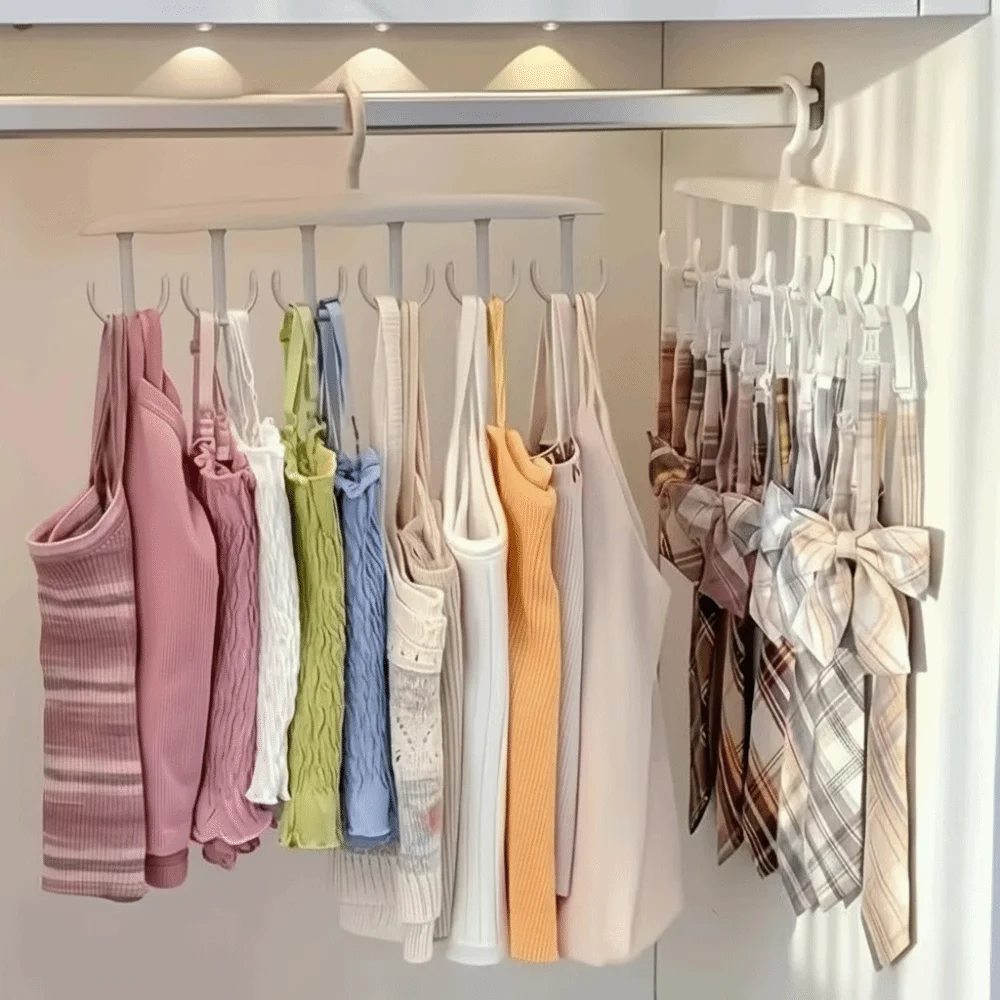 Space-Saving Portable Multi-Functional Hanger Multi-Hook 12-Hook Rotating Hanger Wave Hook Rotatable Closet Organizer Home