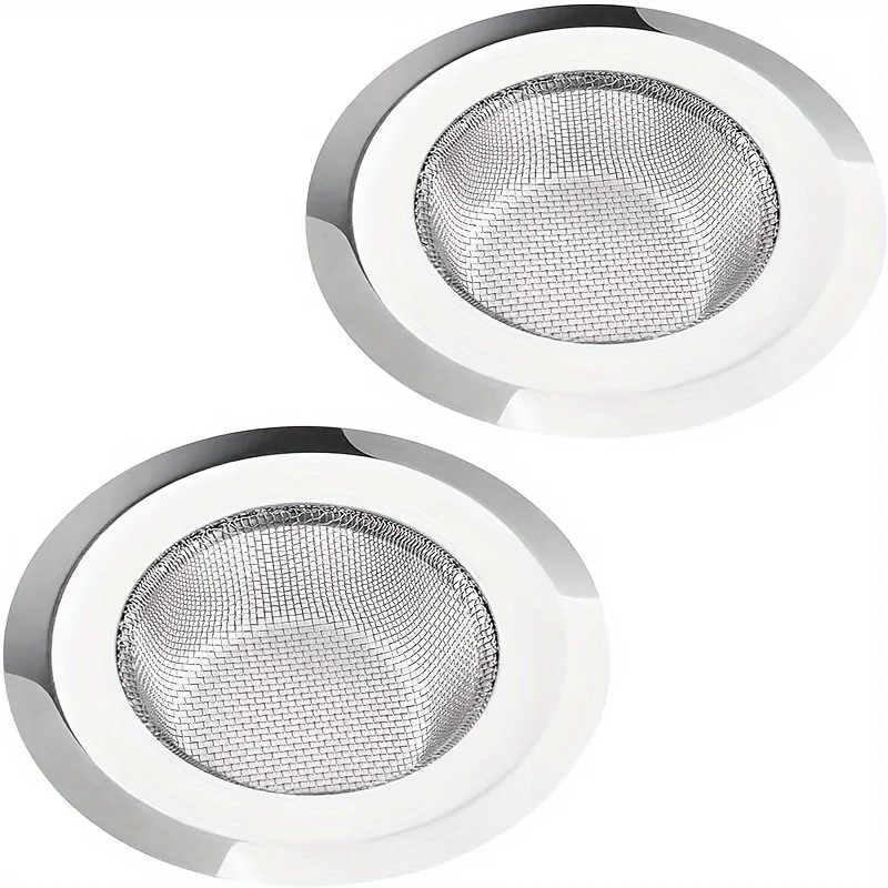 2pcs Kitchen Sink Strainer, Stainless Steel Sink Drain Strainer, Large Wide Rim 4.5\