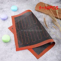 1~10PCS Aomily Silicone 30x40cm Double Sided Printing Baking Mat Non Stick Pastry Oven Cake Baking Perforated  Sheet Liner