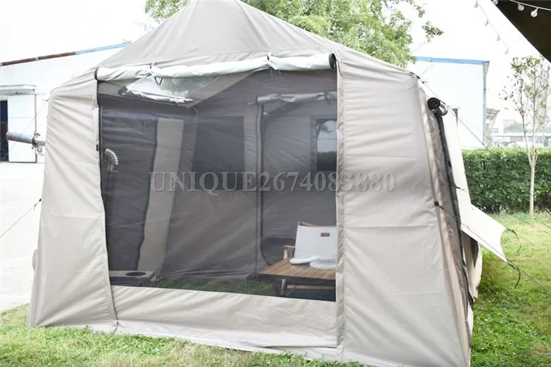 Outdoor Camping Inflatable Tent, Thickened Rainproof Tent for 4-6 Persons