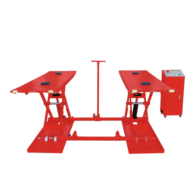 3.5 Tons Mid Rise Scissor Car Lift 1.2 m Lifting Height Hydraulic Scissor Car Lift