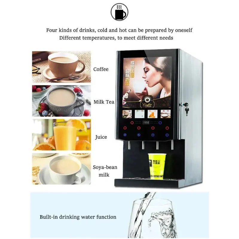 Distributore automatico di caffè ad azionamento commerciale freddo e caldo