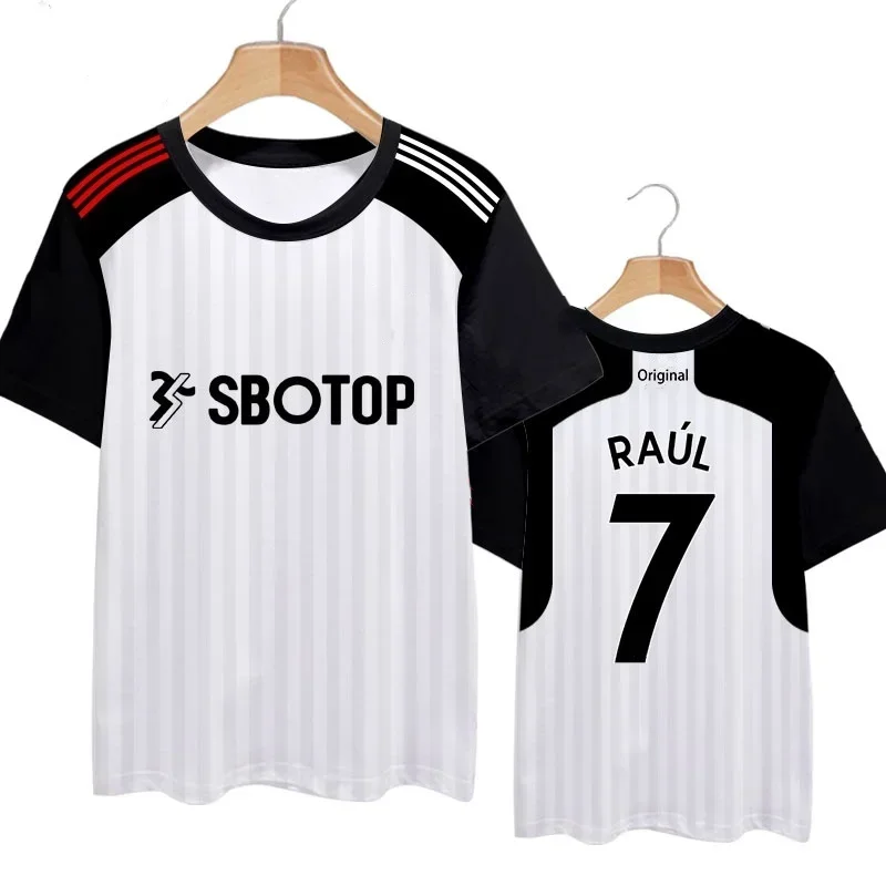 23-24 Popular Fashion English Premier League Fulham Football Jersey  Men's and Children's T-shirt  Comfortable and Breathable