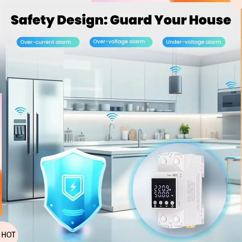 

Новости Умный автоматический выключатель Tuya Wi-Fi 80A-набор порогов сигнализации Монитор электричества V0 Огнестойкий ретардантный контроль через приложение