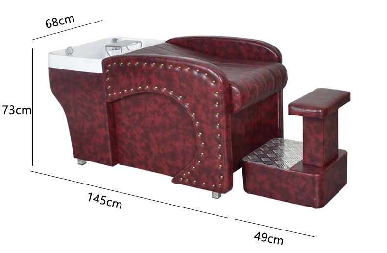 Barber Shop Spezielles Shampoo-Bett, halb liegend, High-End-Salon, Wasserwaschbett, europäischer Stil, einfacher Friseursalon