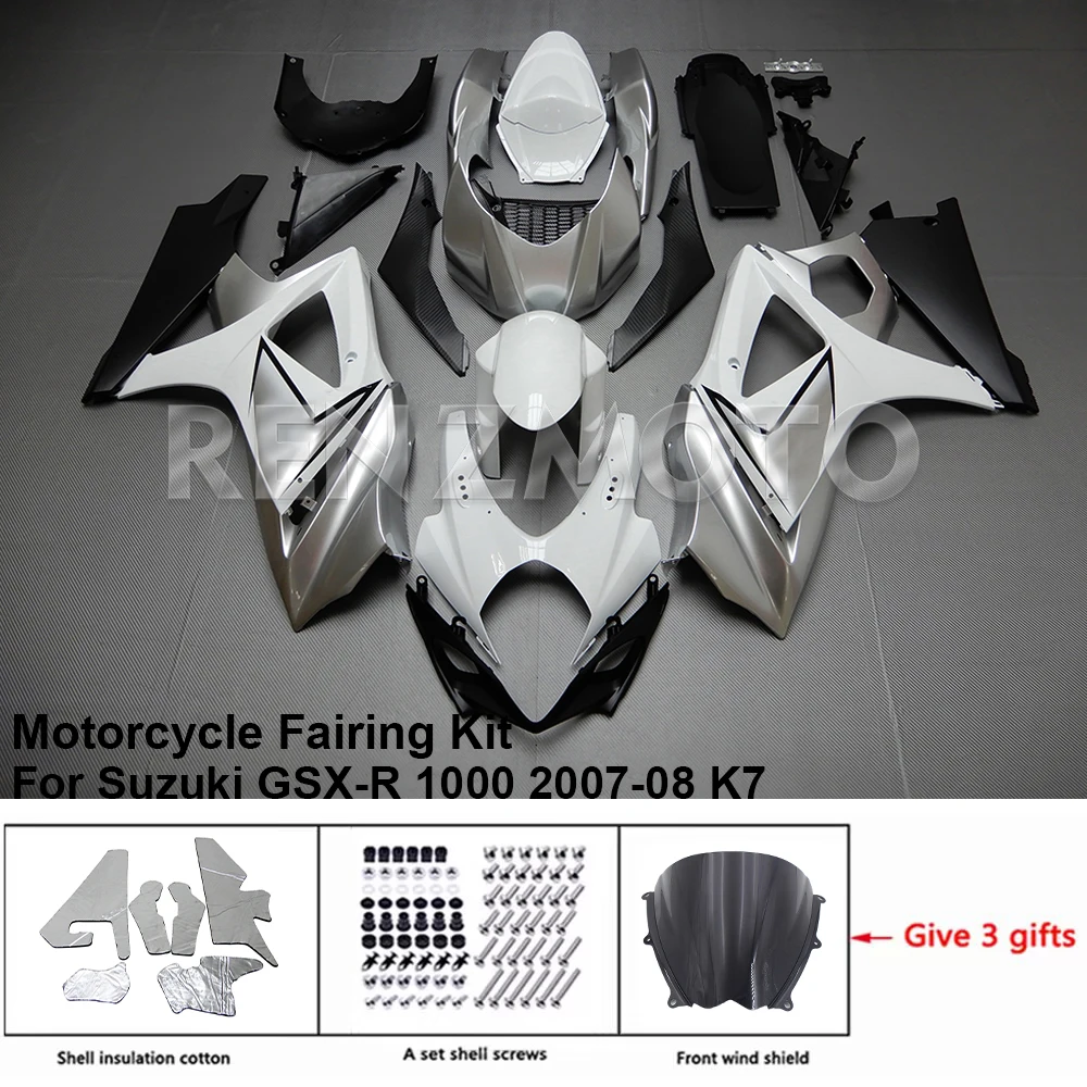 

Motorcycle Set Body Kit Fairing For Suzuki GSX-R 1000 2007-2008 K7 GSXR 1000 Plastic Guard Plate Accessories Shell S1007-124a