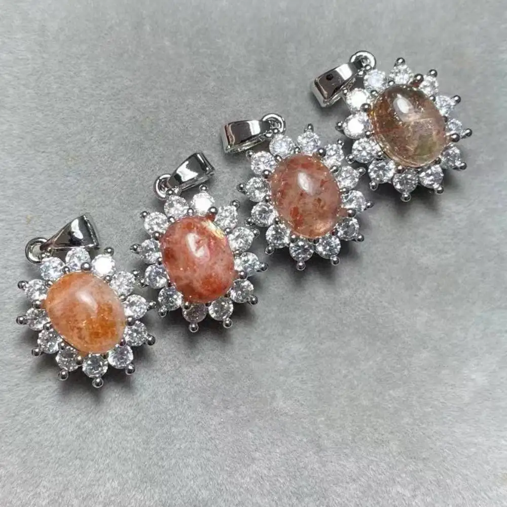 

5шт натуральный золотой солнечный камень белая медь подвески для изготовления своими руками