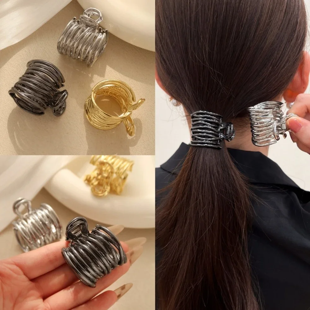 

Irregular Metal Hair Claw Nonslip Ponytail Hairpins Women Girls High Ponytail Holder Hair Accessories Clip Hair Grip Headwear