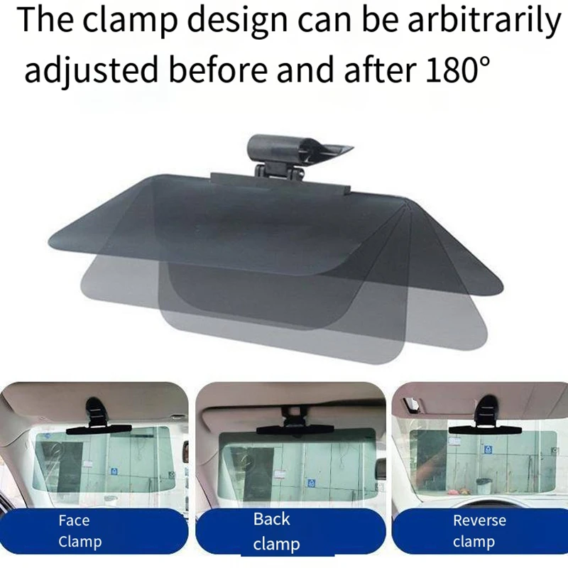 Car Sun Visor Anti-UV Anti Sunlight Dazzling Goggle Day Night Vision Driving Mirror Fold Flip Down Clear View Interior Mirrors