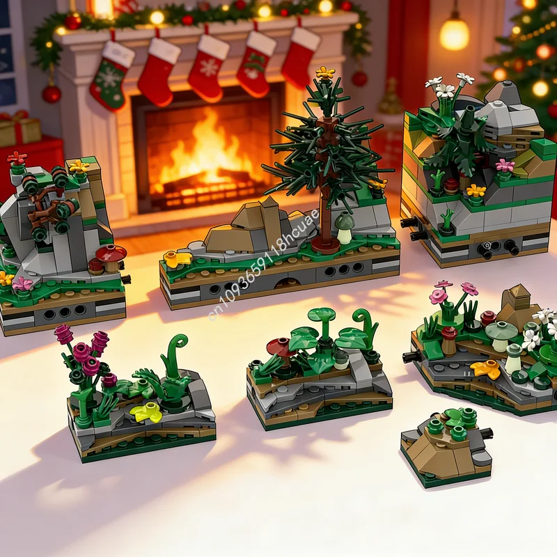 849 piezas MOC Rivendell MILS Rocky Slope Bundle, El Hobbit, El Señor de los Anillos, Bloques de Construcción de Modelos, Arquitectura, Regalo de Navidad, Ladrillos