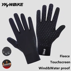 YKYWBIKE Cycling Gloves Full Finger Waterproof Autumn Winter Warm Touchscreen AntiSlip Skiing Army Cycling Snowboard Gloves