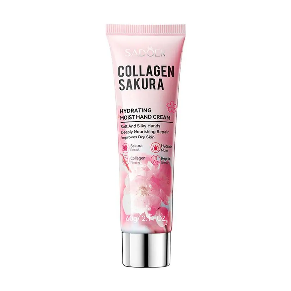 Collagene Sakura Crema Per Le Mani Idratante Fiore Per Le Mani Anti-secco 60g Crema Per Le Mani Anti-crepa Idratante Mani Nutrire Cura Asciutto D6j3