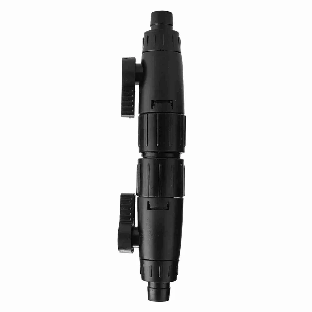 ABS Quick Release Connector Quick Install 12mm Interface Aquarium Hose Valve 12 to 16mm Black Fish Tank Valve