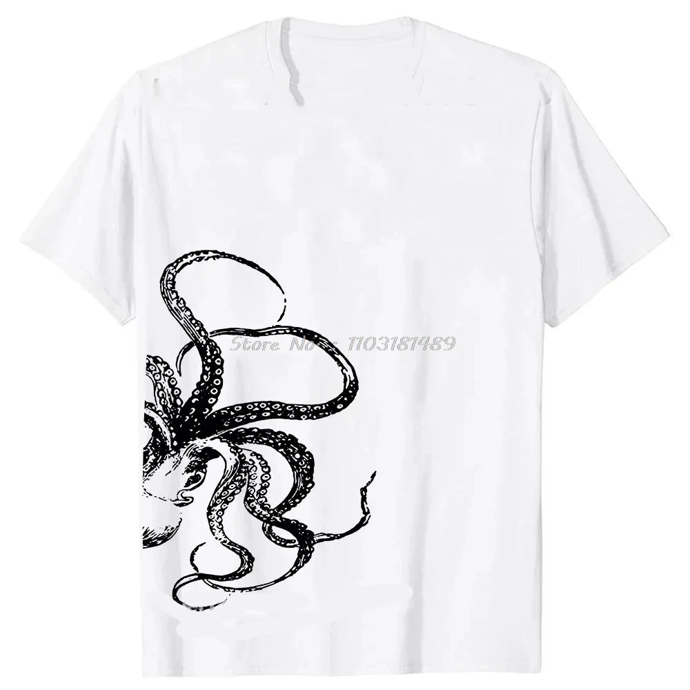 The Cephalopod Octopus Squid Cuttlefish Classic T Shirts Summer Graphic Cotton Streetwear Short Sleeve Birthday Gifts T-shirt