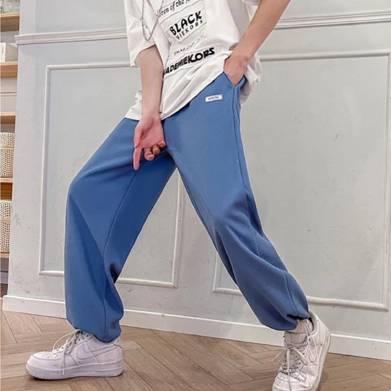 Pants Men Casual Handsome Streetwear Baggy Hip Hop Cool Teens Dynamic Simply All-match Popular Ins BF College  Stylish