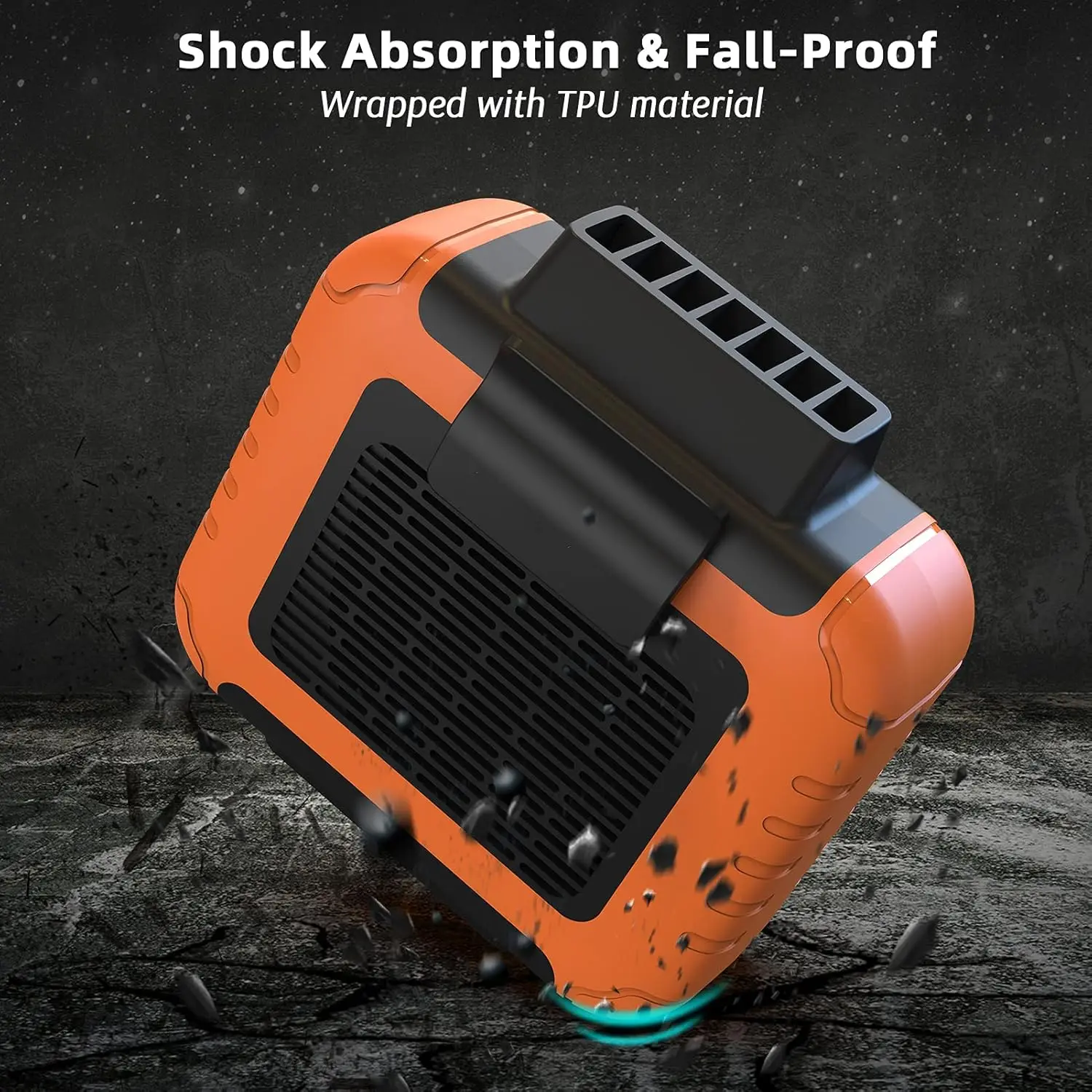 Tragbarer Taillenclip-Ventilator, wiederaufladbar, batteriebetrieben, persönlicher, freihändiger USB-Gürtelventilator für Kleidung, Hemd, Bauernhof, Arbeit, Wandern