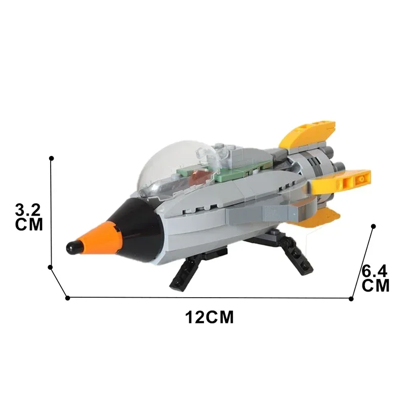 Gobricks MOC City Spaceship Building Blocks Retro Space Ship for Launch Vehicle Retro Spaceman CMF from 2017 For Children Gifts