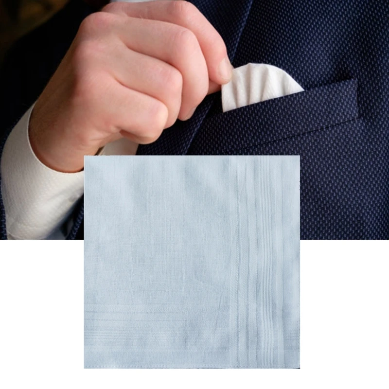 5PCS Men Business Pocket Square Handkerchief Facecloth Wedding Suit Handkerchief Dropship