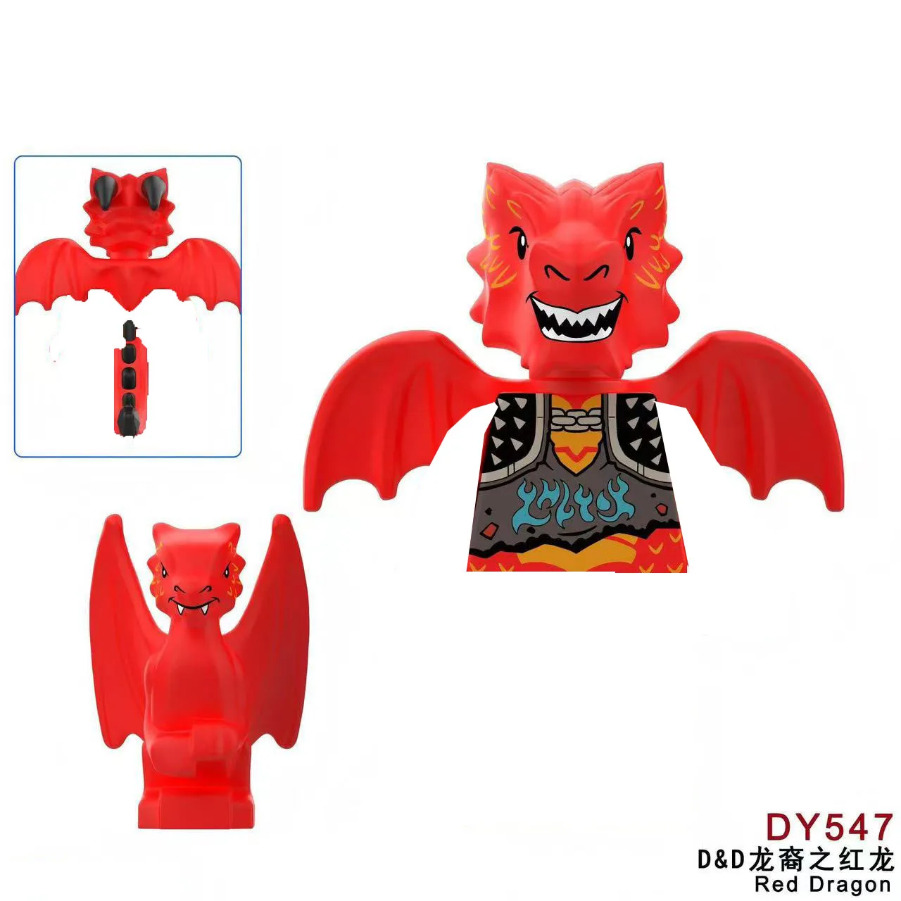 DY545 أنيمي ألعاب الكرتون لعبة الطوب الدمى التنين الوليد القرون الوسطى التنين فرسان الجنود ووريورز اللبنات الاطفال اللعب الهدايا #4