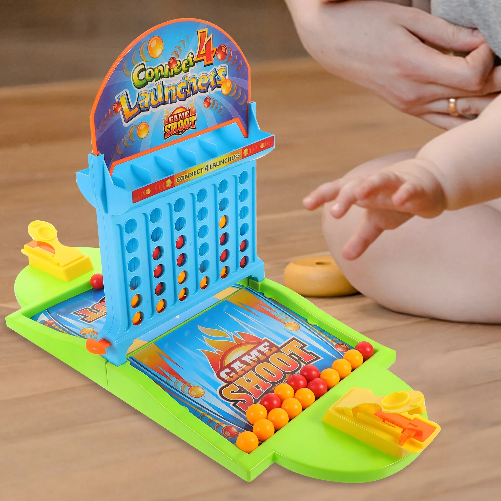 1 szt. Mini Koszykówka Palcowa Pinball, Jasne Kolory, Ekologiczny Plastik, Gra Biurkowa, Poprawia Koordynację Ręka-Oko, Dla Dzieci