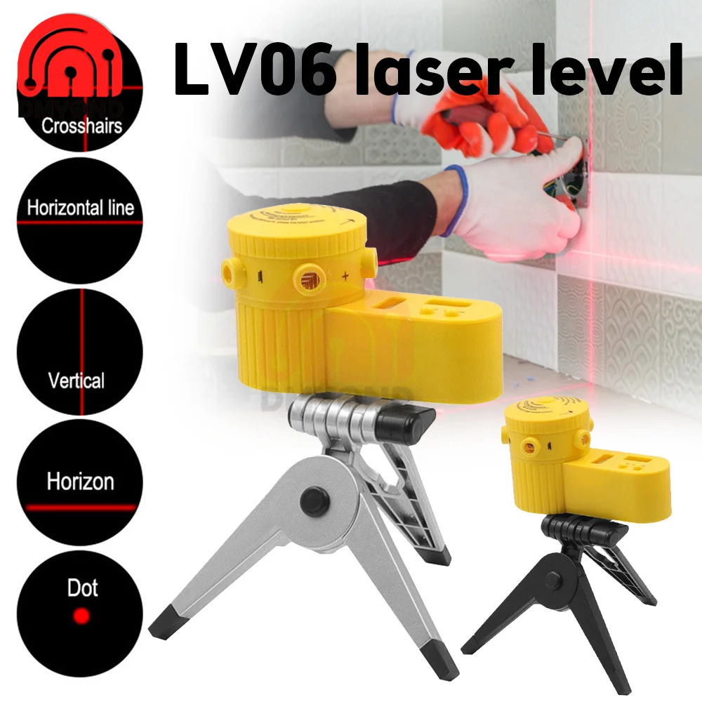 Multifunction Laser New Leveler Rotate Tripod Vertical Horizontal Line Tool Dumpy Level with 2 Water Level LED Diagnostic Tool