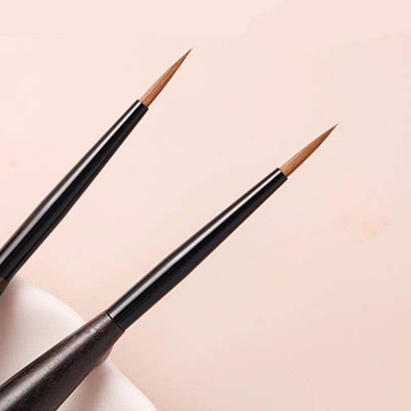 1/2Pc Sandalwood Handle Kolinsky Hair Nail Acrylic Brush UV Gel Carving Pen Brush Liquid Powder DIY Nail Drawing Nail Art Bruses view 4