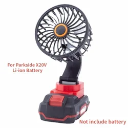 Lidl Parkside-ventilador portátil para acampada, equipo X20V con batería de litio, inalámbrico, para senderismo y pesca (no incluye batería)