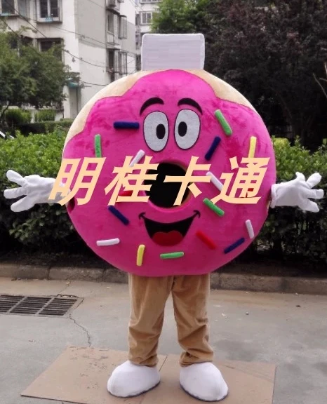 

Donut Mascot Costume Cartoon Plush Pudding Anime Theme Character Christmas Carnival Adults Birthday Party Fancy Outfits