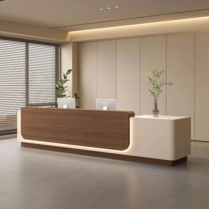 

Minimalist Nordic Cashier Reception Desks Beauty Shop Consultation Table Hotel Lobby Light Luxury Office Furniture FYRD